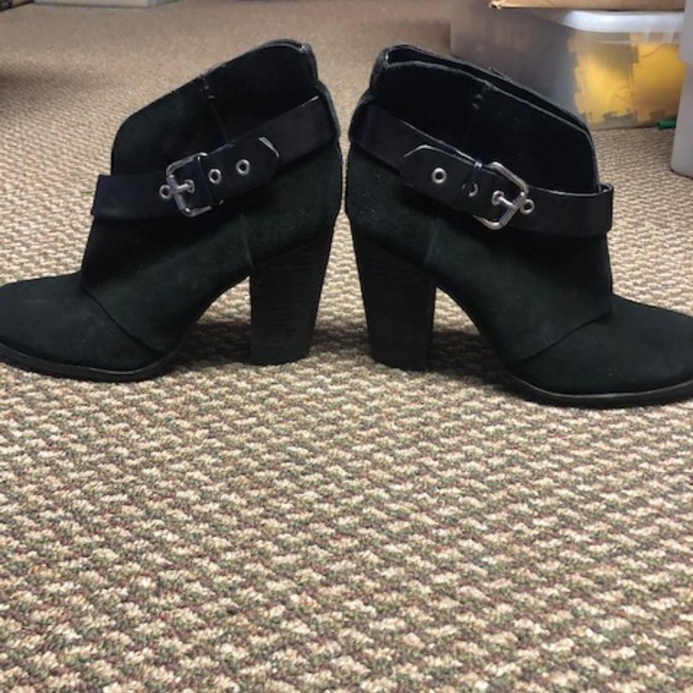 Black high heel boots